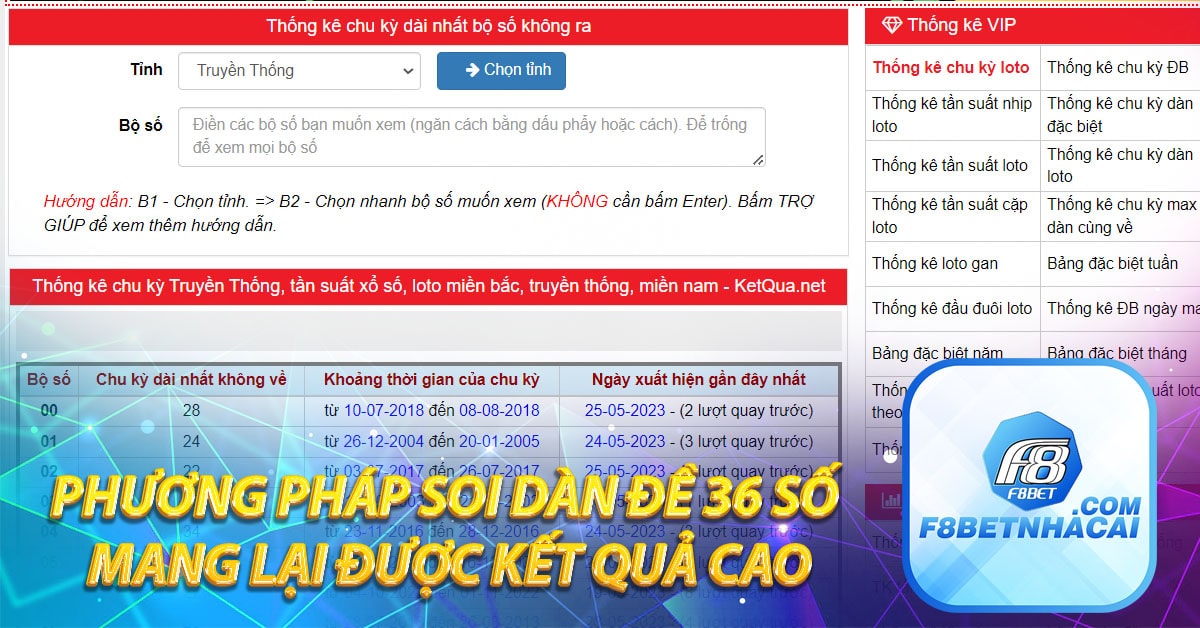 Phương pháp soi dàn đề 36 số mang lại được kết quả cao